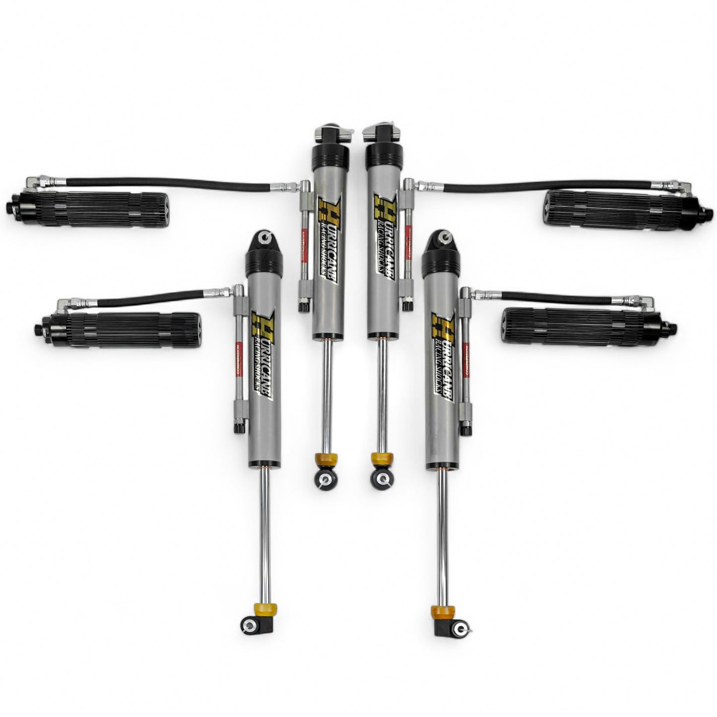 Hurricane Racing Extreme Series 2.5", Single Tube Bypass Shocks with Remote Reservoir for Jeep Wrangler JL,JT & 392