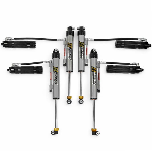 Hurricane Racing Extreme Series 2.5", Single Tube Bypass Shocks with Remote Reservoir for Jeep Wrangler JL,JT & 392