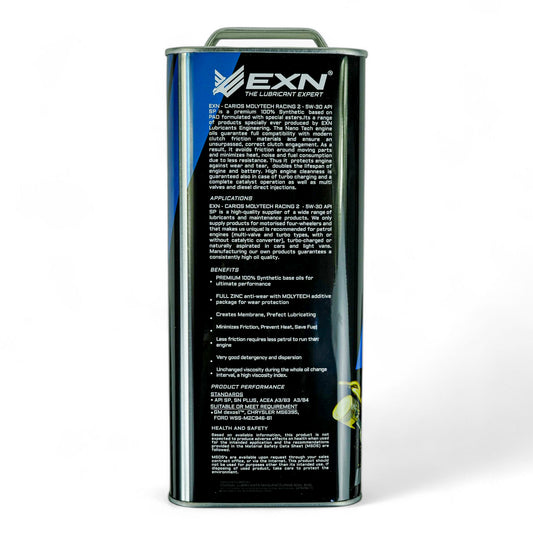 EXN CARIOS SAE 5W30 5W-30 SEMI SYNTHETIC ESTERS MOLYTECH ENGINE OIL-4 L