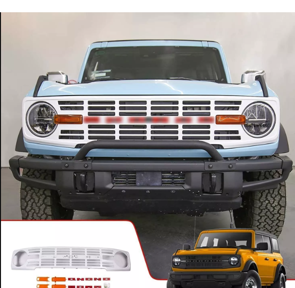 Off-Road Gloss White Vintage Grille for 2021+ Ford Bronco
