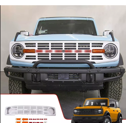 Off-Road Gloss White Vintage Grille for 2021+ Ford Bronco