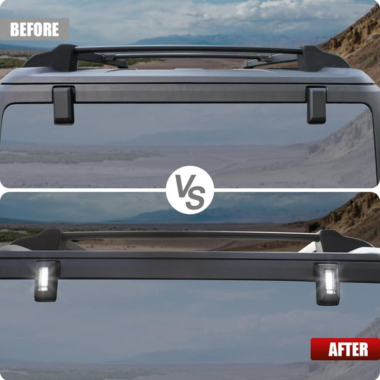 Rear Window Glass Hinge Cover with LED Lights for Ford Bronco 2021 -2024