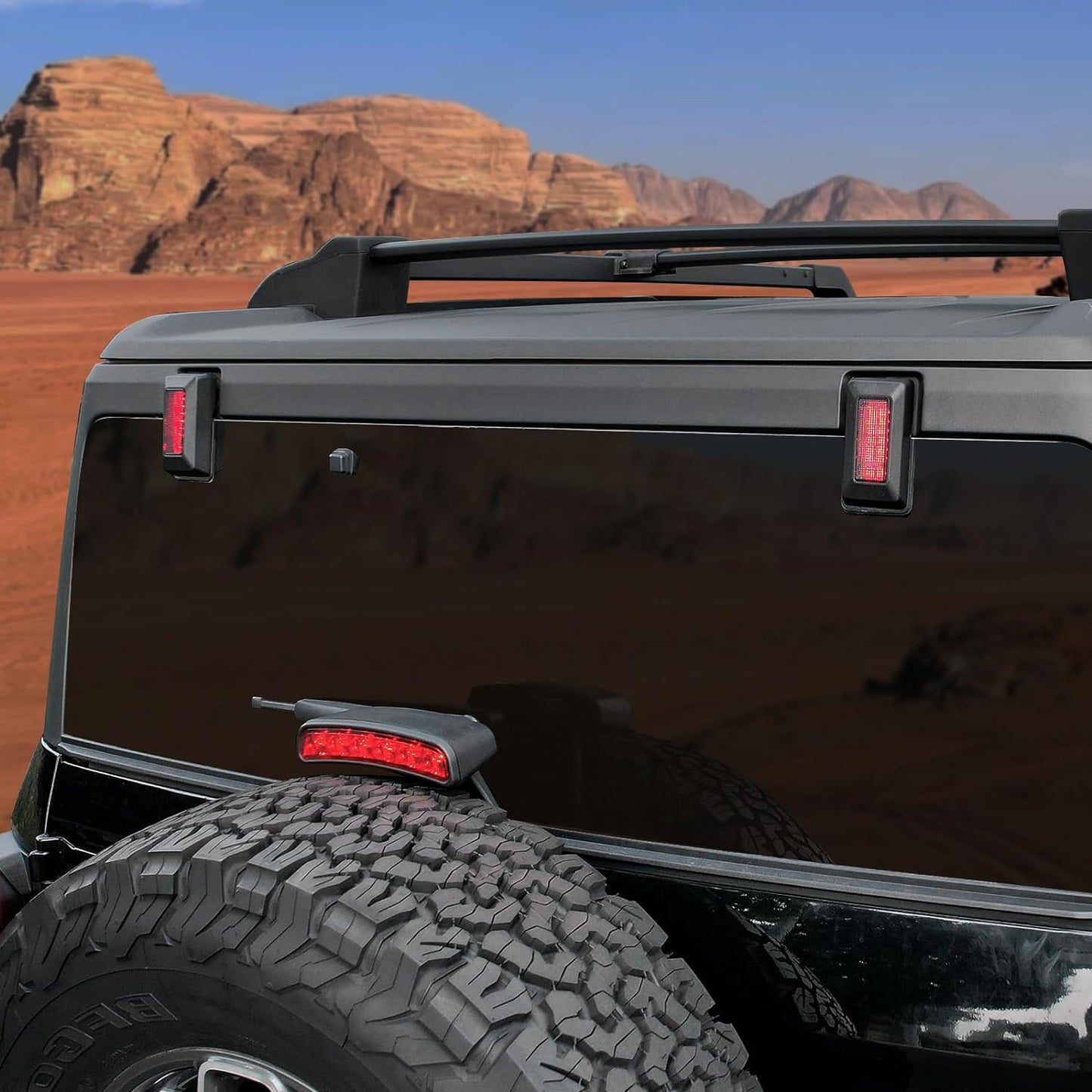 Rear Window Glass Hinge Cover with LED Lights for Ford Bronco 2021 -2024