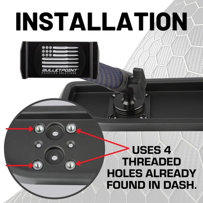 BulletPoint Phone Holder Dash Mount with Arm for 2024+ Jeep Wrangler JL / Gladiator ,Wrangler 4xe
