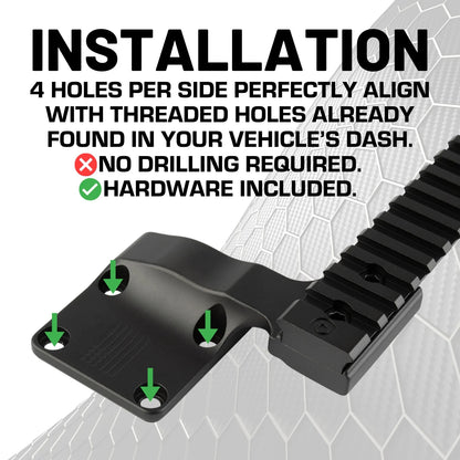 BulletPoint Picatinny - Style Rail Mount compatible with 2024+ Jeep Wrangler JL & 2024+ Jeep Gladiator