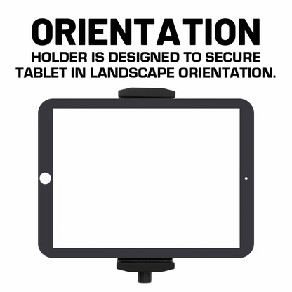BULLETPOINT Heavy Duty Aluminum 2-Point Universal Tablet Holder with Integrated 20mm Ball