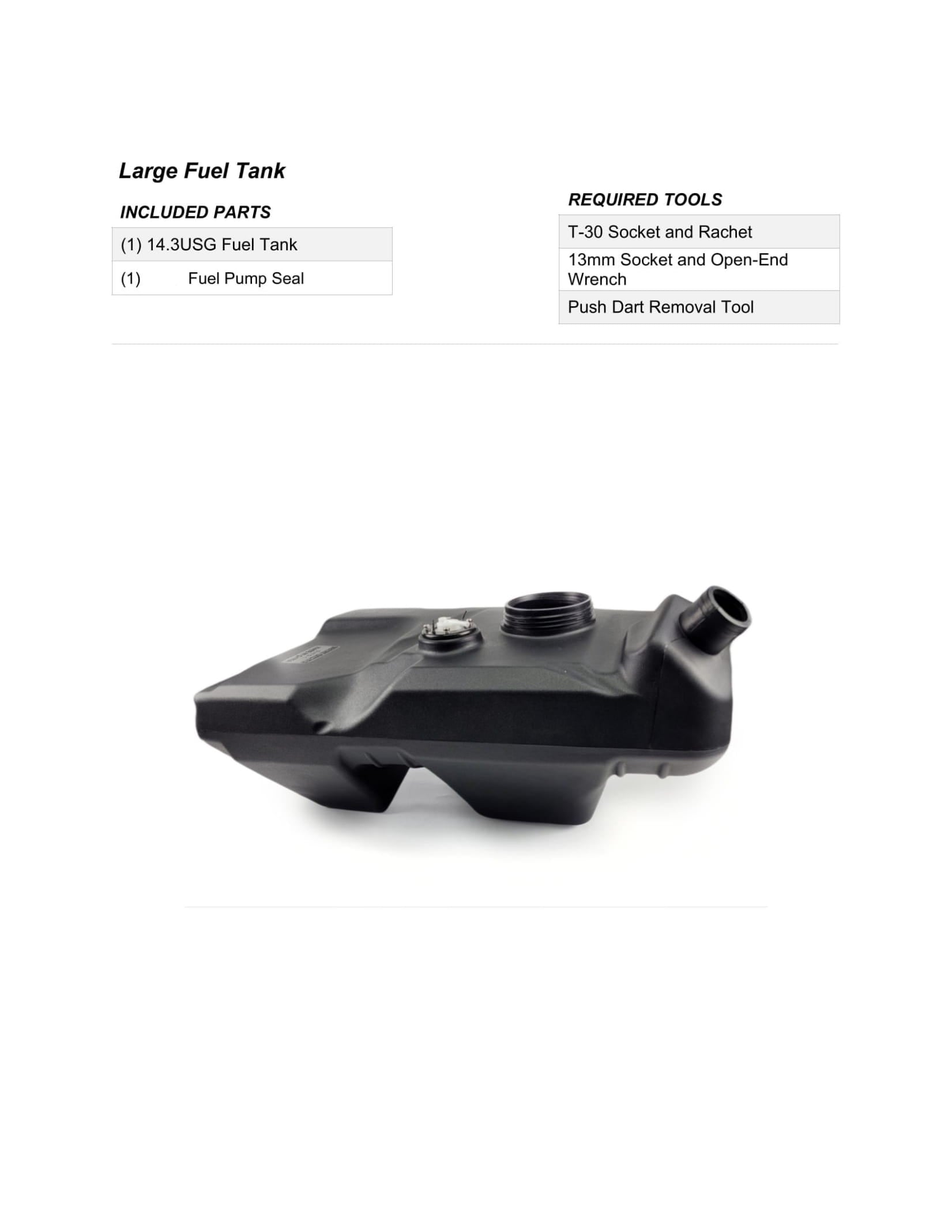 AMR 14.3-Gallon Fuel Tank Kit for Can-Am Maverick X3