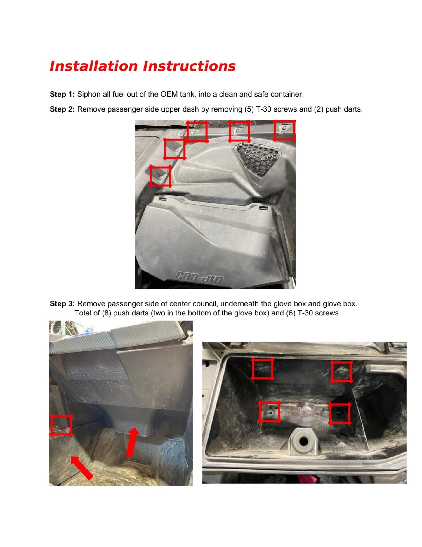AMR 14.3-Gallon Fuel Tank Kit for Can-Am Maverick X3