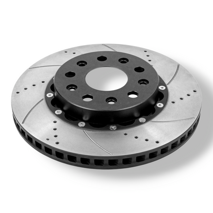 Hurricane Performance GT Series  2-Piece Heavy Performance & Light Weight  Slotted & Drilled Front Brake Discs For Jeep Wrangler JL