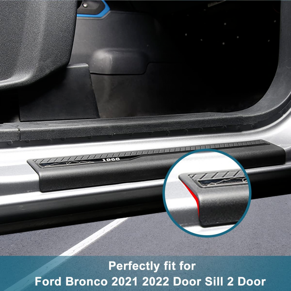 Door Sill Guards Protector Kit for 2021 - 23 Ford Bronco 2 DOOR