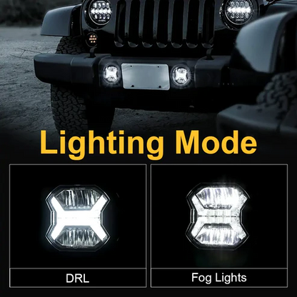 Hurricane  4" LED WindTunnel Fog Lights for Jeep JL JK JT
