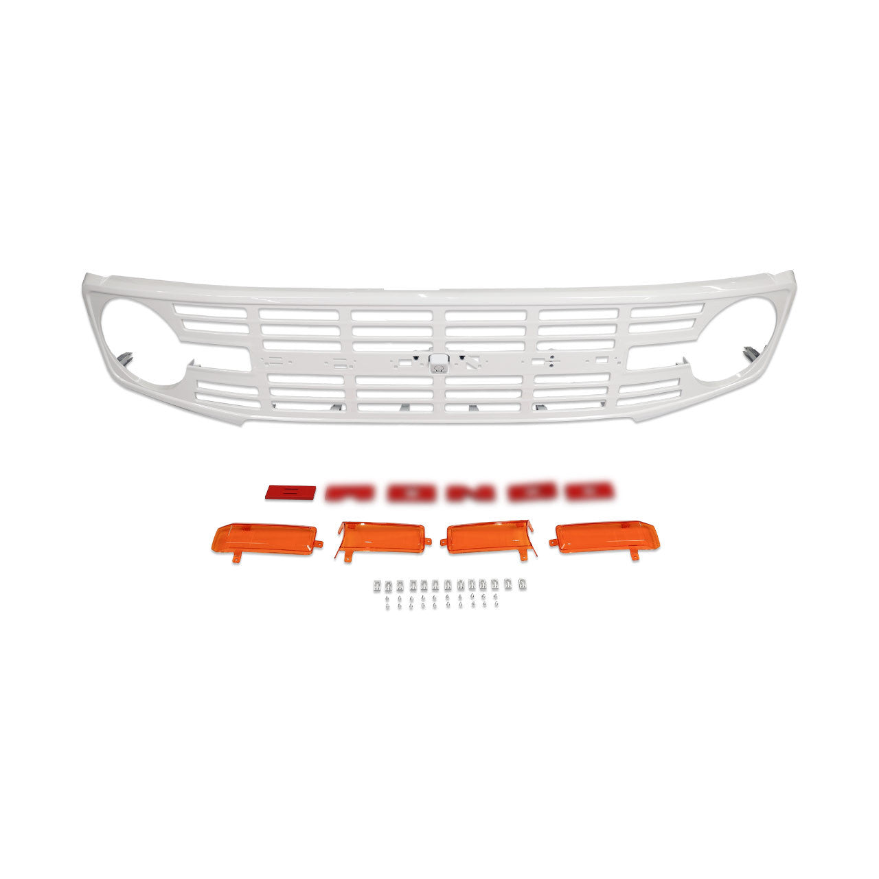 Off-Road Gloss White Vintage Grille for 2021+ Ford Bronco