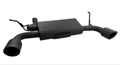 Dual Black Tip Axle-Back Exhaust Fit Jeep Wrangler JK 3.6L