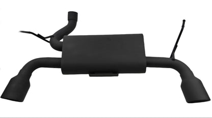 Dual Black Tip Axle-Back Exhaust Fit Jeep Wrangler JK 3.6L