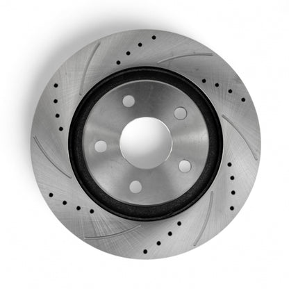 Hurricane Performance Slotted & Drilled Front Brake Discs For Jeep Wrangler JK