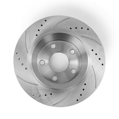 Hurricane Performance Slotted & Drilled Front Brake Discs For Jeep Wrangler JK