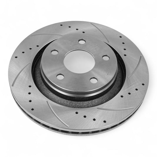 Hurricane Performance Slotted & Drilled Front Brake Discs For Jeep Wrangler JK