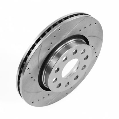 Hurricane Performance Slotted & Drilled Front Brake Discs For Jeep Wrangler JL