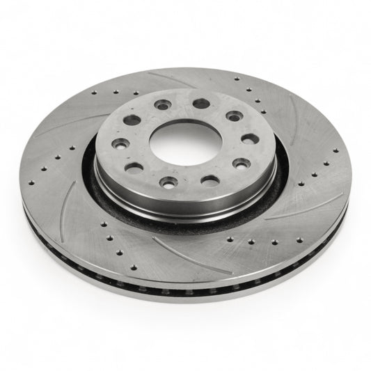 Hurricane Performance Slotted & Drilled Front Brake Discs For Jeep Wrangler JL