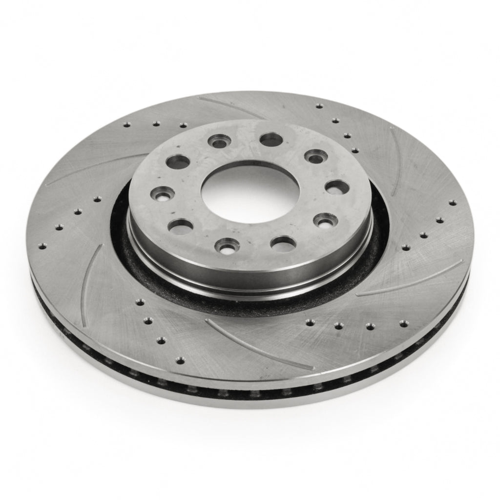 Hurricane Performance Slotted & Drilled Front Brake Discs For Jeep Wrangler JL
