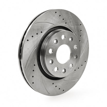 Hurricane Performance Slotted & Drilled Front Brake Discs For Jeep Wrangler JL
