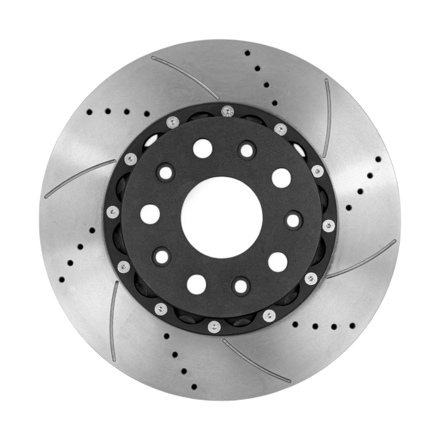 Hurricane Performance GT Series  2-Piece Heavy Performance & Light Weight  Slotted & Drilled Front Brake Discs For Jeep Wrangler JL