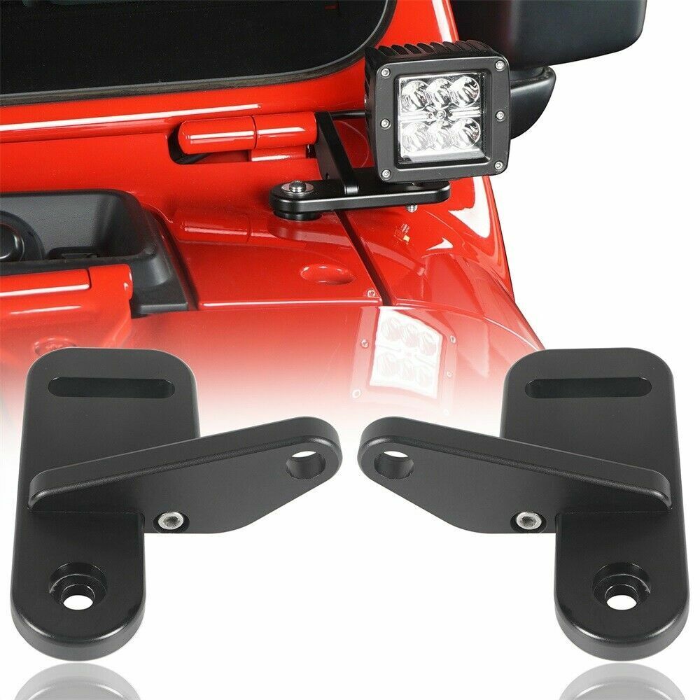 A-Pillar Light Mounting Brackets-Pairs for Jeep Wrangler JL/ JT 18-23