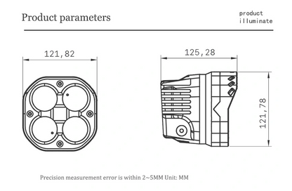 HURRICANE PERFORMANCE 4 INCH 120W LED CNC SPOT Work Lights