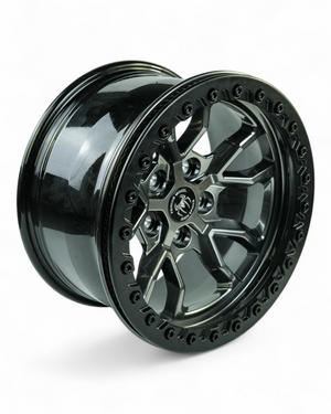 Hyper Black Iron Spider Forged Aluminum Rims With Mat Black Beadlock  for Jeep Wrangler 392/JK/JL/JT