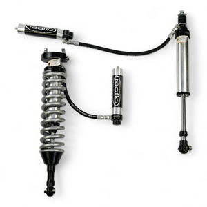 RADFLO OE REPLACEMENT 2.5 FRONT COILOVER KIT AND 2.5 REAR SHOCKS WITH REMOTE RESERVOIR AND COMPRESSION ADJUSTER EXTENDED FOR TOYOTA LANDCRUISER 200 SERIES 2007+  USE WITH AFTERMARKET UCA