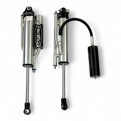 Radflo OE Replacement 3.0 Front & Rear Bypass 2 Tube With Remote Reservoir For Jeep JL, JT & 392
