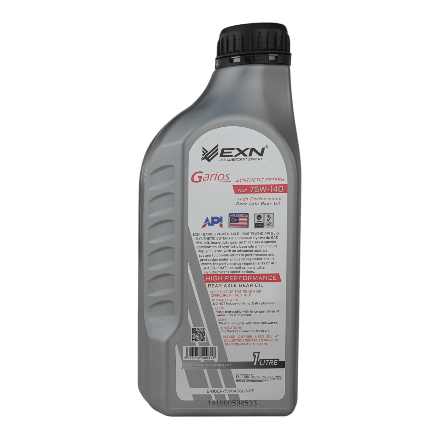 EXN GARIOS MTF SAE 75W-140 API GL-5 - SYNTHETIC ESTER Extra High Performance Gear Lubricants