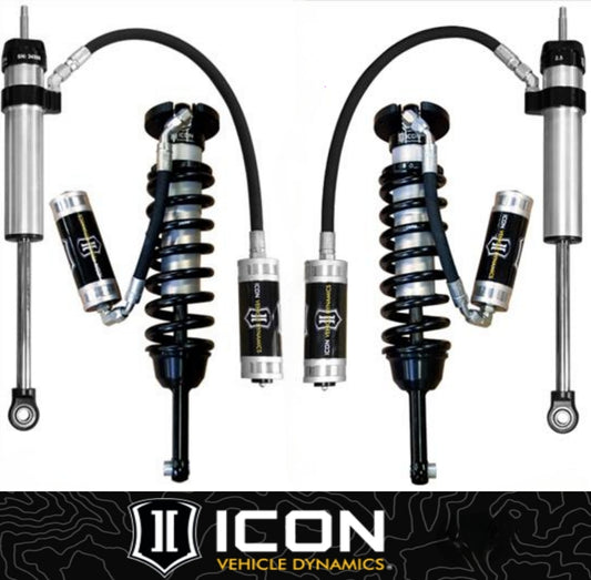 ICON VEHICLE DYNAMICS  Extended Travel Remote Reservoir Front Coilover Shock & 1-3" Rear 2.5 VS RR Pair Kit For 10+ FJ/10+ 4Runner/10+GX460)