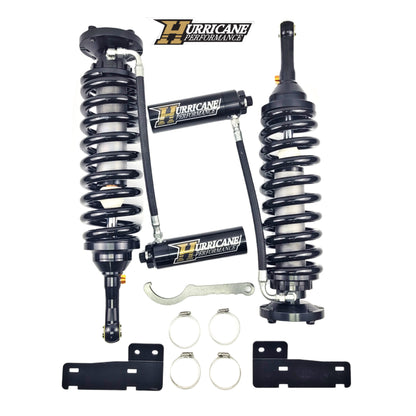 HURRICANE RACING EXTREME SERIES 2.5 FRONT COIL-OVER WITH REMOTE RESERVIOR & 2.5 MONOTUBE REAR SHOCKS WITH 3 -WAY DAMPING ADJUSTMENT FOR LAND CRUISER 200 SERIES