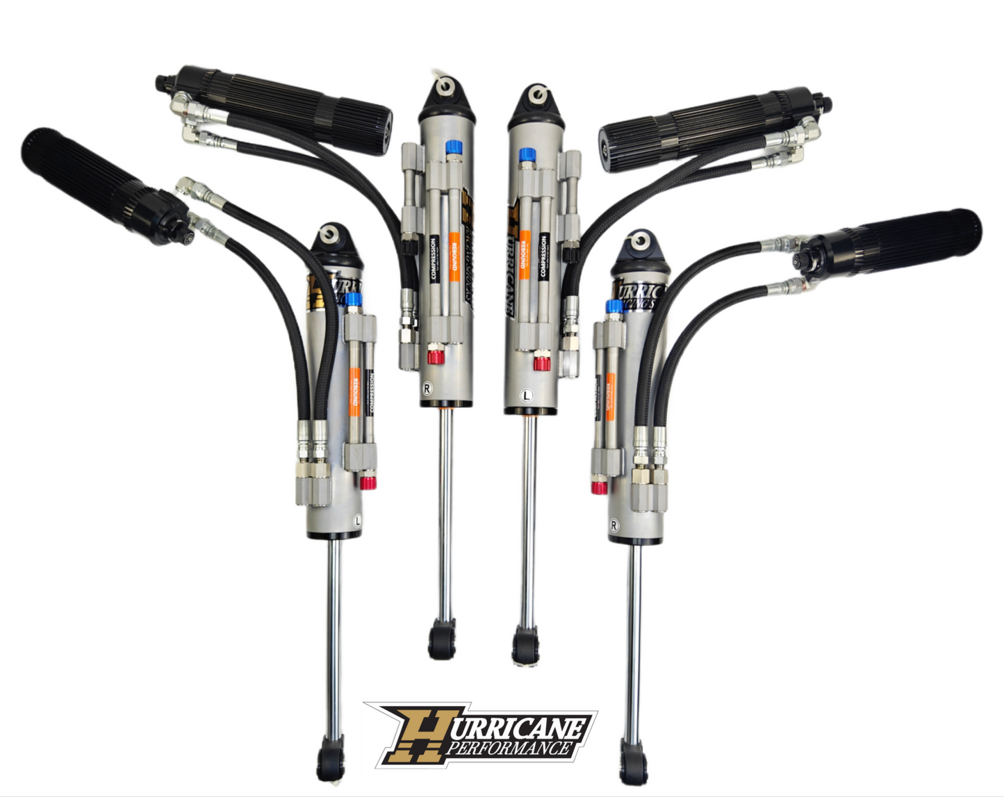 Hurricane Performance Extreme Series Shocks 3.0", Bypass Adjustable for Jeep Wrangler  JL,JT & 392