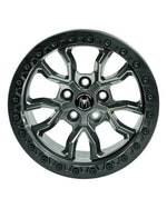 Hyper Black Iron Spider Forged Aluminum Rims With Mat Black Beadlock  for Jeep Wrangler 392/JK/JL/JT