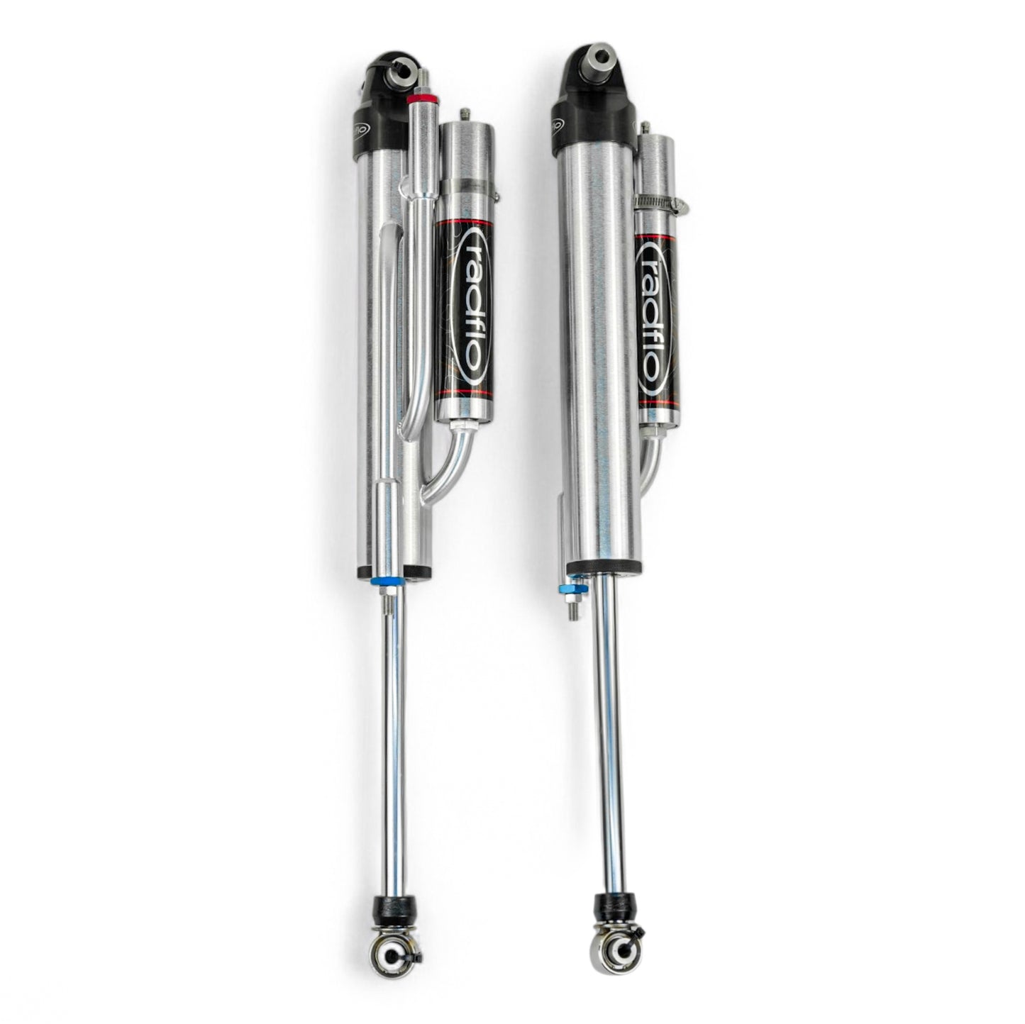 Radflo OE Replacement 2.5 Front & Rear Bypass 2 Tube With Remote Reservoir For Jeep JL,JT & 392