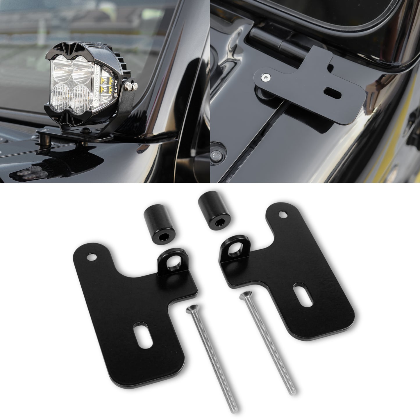 A-Pillar Light Mounting Brackets-Pairs for Jeep JL 392  & JT Sandrunner