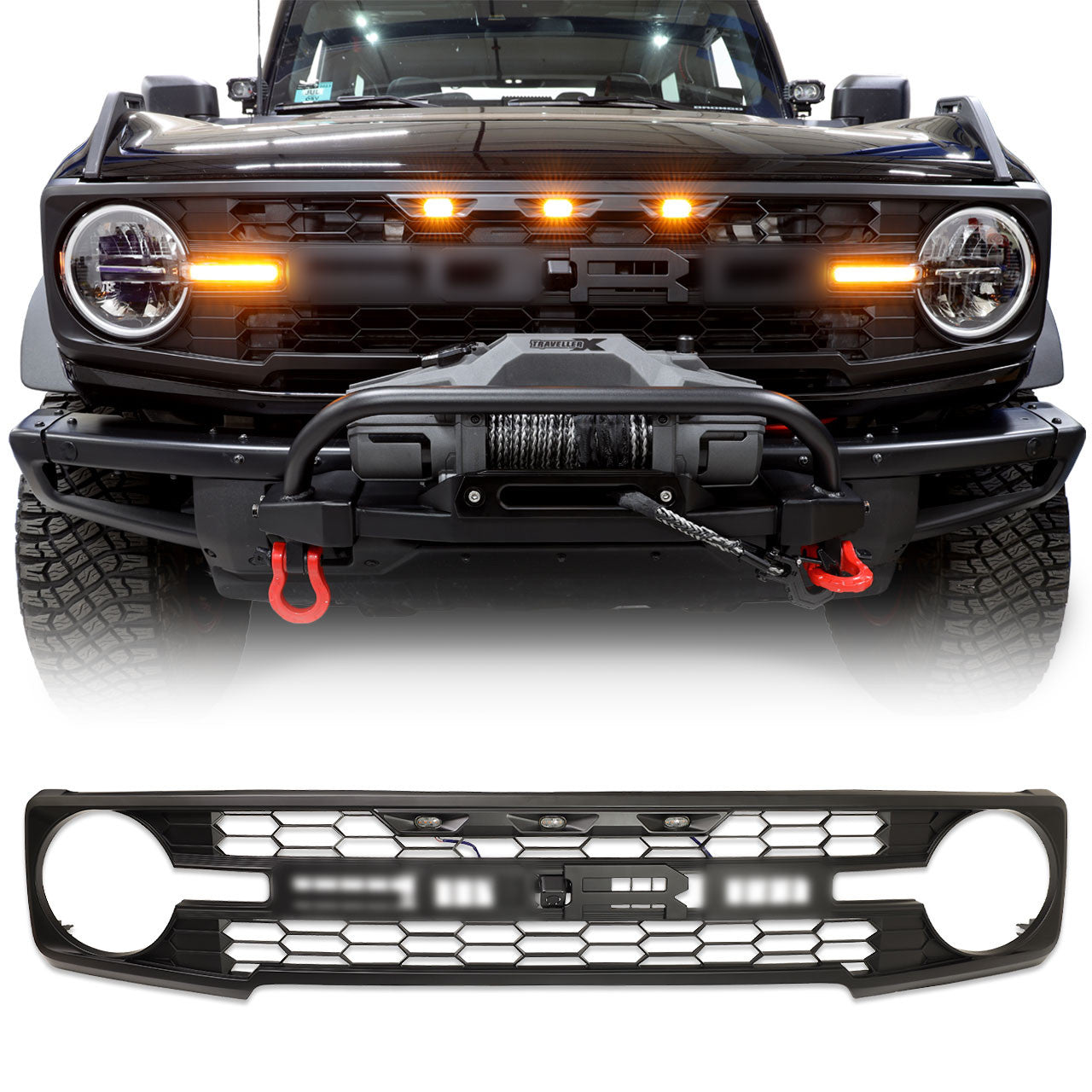 Ford Bronco Raptor With Rtr Grill RAPTOR STYLE GRILLE FOR FORD 2021+ BRONCO – am-wrangler
