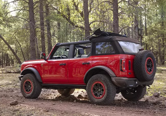 FORD 2021-2022 BRONCO 4 DOOR BLACK TWIL TREKTOP® SLANTBACK SOFT TOP 56873-17 FROM BESTOP