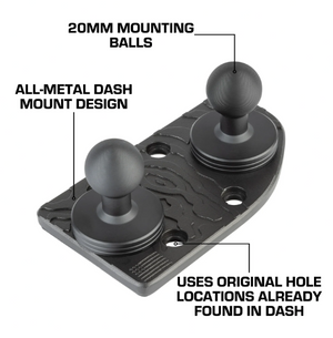 BulletPoint Passenger Side Dual Ball Metal Dash Mount Phone Holder for  New 2024+ Jeep Wrangler JL & Jeep Gladiator