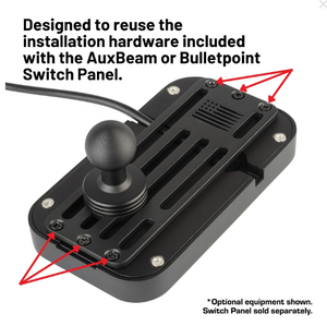 Bulletpoint Auxbeam 8 Gang Switch Panel Mount with 20mm Ball