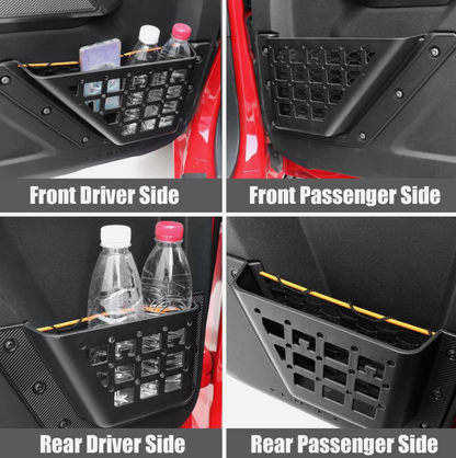 Door Storage Pockets Organizer Compatible with Ford Bronco 4 Door
