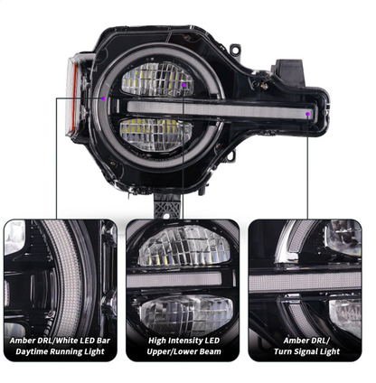 AMR LED Headlight for Ford Bronco 2021–2023