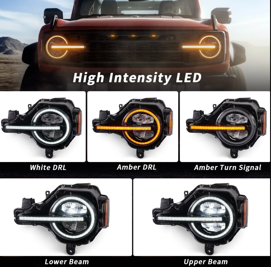 AMR LED Headlight for Ford Bronco 2021–2023