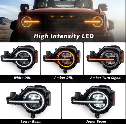 AMR LED Headlight for Ford Bronco 2021–2023