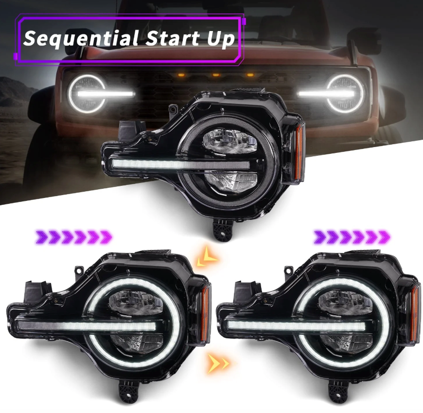 AMR LED Headlight for Ford Bronco 2021–2023