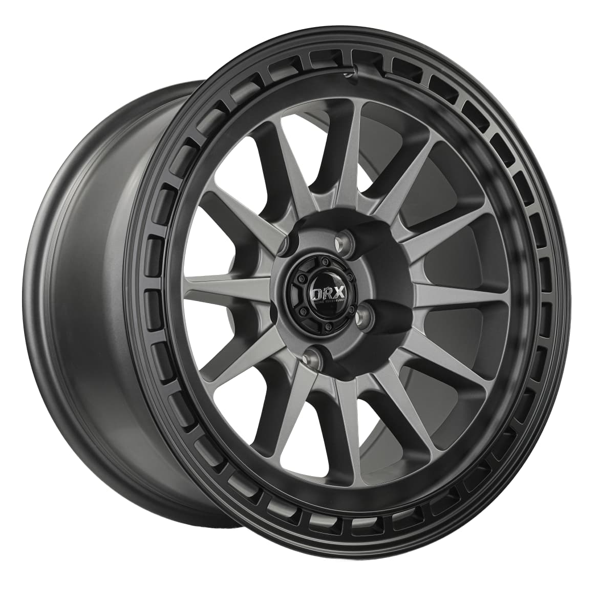 ORYX Off-Road  Rims-SATIN GREY + BLACK LIP  for Jeep Wrangler JK/JL/JT