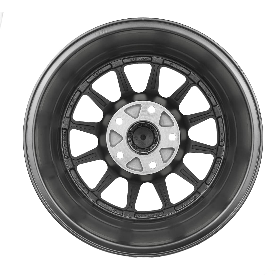 ORYX Off-Road  Rims-SATIN GREY + BLACK LIP  for Jeep Wrangler JK/JL/JT