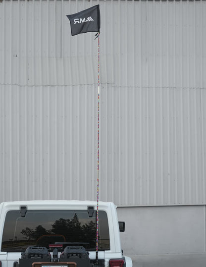 AMR 3M Multi Color -Off-Road Flag pole /Antenna ,Quick Release Split with carry Bag